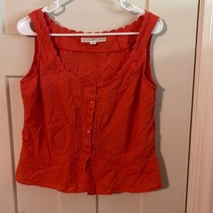 Tommy Hilfiger eyelet sleeveless top